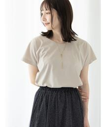 Te chichi TERRASSE | 【接触冷感】Vネックフレンチスリーブトップス(Tシャツ/カットソー)