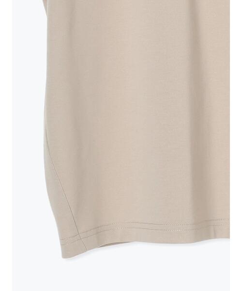 Te chichi TERRASSE（テチチテラス）の「【接触冷感】Vネックフレンチスリーブトップス（Tシャツ/カットソー・レディース・ブラック/ベージュ/オフホワイト・F）」の6枚目の写真