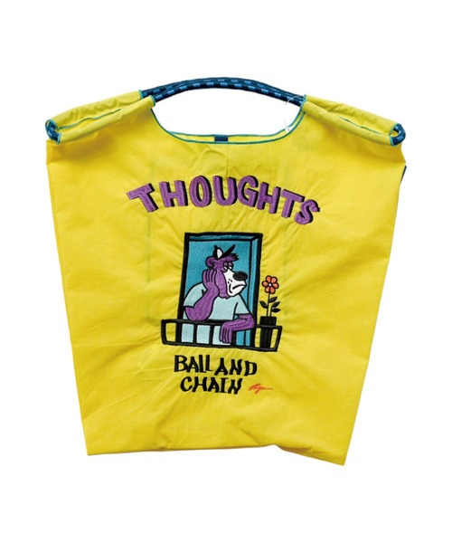 【チーズ】Ball&Chain Ryu Ambe People L Ball&Chain]shopping bag-Ryu Ambe THOUGHTS(M)（エコバッグ/サブ