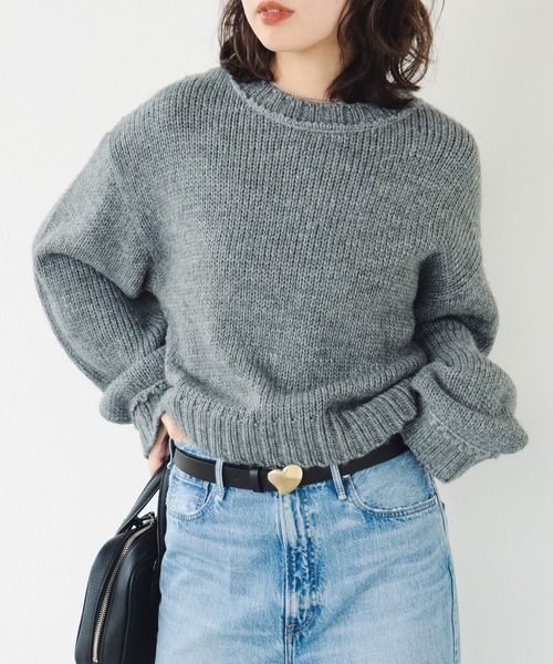 B:MING by BEAMS（ビーミングバイビームス）の「エドワード ショート プルオーバー（ニット/セーター・レディース・ネイビー/ライトグレー/レッド/ブラウン系その他・ONE SIZE）」の2枚目の写真