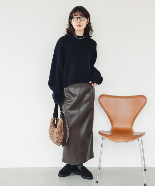 B:MING by BEAMS（ビーミングバイビームス）の「エドワード ショート プルオーバー（ニット/セーター・レディース・ネイビー/ライトグレー/レッド/ブラウン系その他・ONE SIZE）」の8枚目の写真