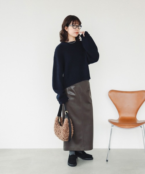 B:MING by BEAMS（ビーミングバイビームス）の「エドワード ショート プルオーバー（ニット/セーター・レディース・ネイビー/ライトグレー/レッド/ブラウン系その他・ONE SIZE）」の7枚目の写真