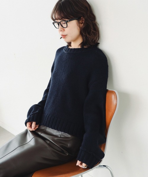 B:MING by BEAMS（ビーミングバイビームス）の「エドワード ショート プルオーバー（ニット/セーター・レディース・ネイビー/ライトグレー/レッド/ブラウン系その他・ONE SIZE）」の13枚目の写真