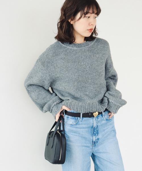 B:MING by BEAMS（ビーミングバイビームス）の「エドワード ショート プルオーバー（ニット/セーター・レディース・ネイビー/ライトグレー/レッド/ブラウン系その他・ONE SIZE）」の12枚目の写真