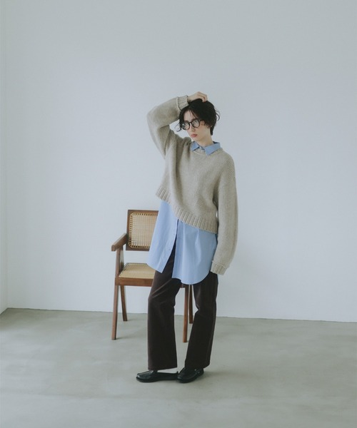 B:MING by BEAMS（ビーミングバイビームス）の「エドワード ショート プルオーバー（ニット/セーター・レディース・ネイビー/ライトグレー/レッド/ブラウン系その他・ONE SIZE）」の6枚目の写真