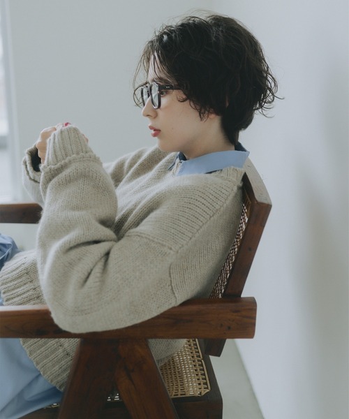 B:MING by BEAMS（ビーミングバイビームス）の「エドワード ショート プルオーバー（ニット/セーター・レディース・ネイビー/ライトグレー/レッド/ブラウン系その他・ONE SIZE）」の10枚目の写真
