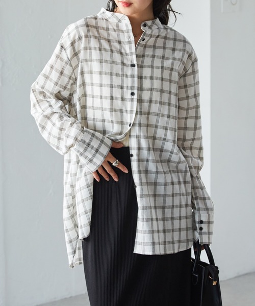 RANAN(ラナン)の「2wayボウタイチェックシャツ(シャツ/ブラウス・レディース・ブラック/ホワイト・M/L/LL)」の20枚目の写真