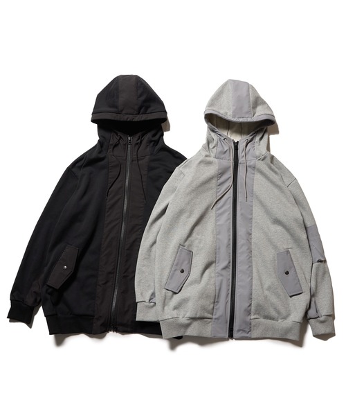 VIRGOwearworks(ヴァルゴウェアワークス)の「URBAN SHADOW ZIP HOODIE(パーカー・メンズ・グレー/ブラック・2/3/4)」の3枚目の写真