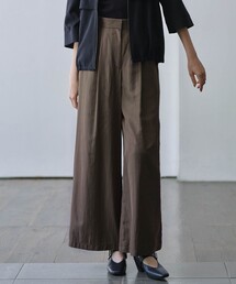 シルクエステルタフタ ワイドパンツ