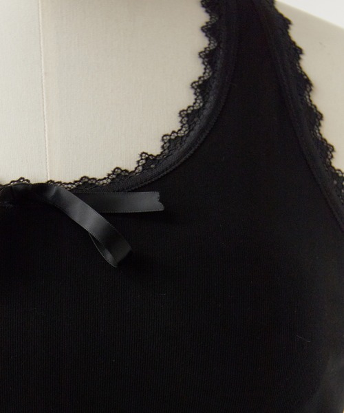 ROOPTOKYO(ループトウキョウ)の「Lace Design Halter Neck Cami / レースデザイン ホルターネックキャミ(キャミソール・レディース・ホワイト/ブラック/グレー・FREE)」の16枚目の写真