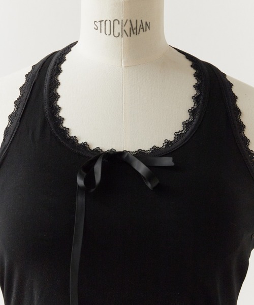ROOPTOKYO(ループトウキョウ)の「Lace Design Halter Neck Cami / レースデザイン ホルターネックキャミ(キャミソール・レディース・ホワイト/ブラック/グレー・FREE)」の15枚目の写真