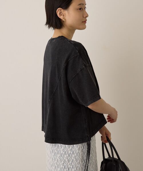 AMERICAN HOLIC(アメリカンホリック)の「ドロストピグメントショートTシャツ(Tシャツ/カットソー・レディース・ブルー/チャコールグレー・M/L)」の5枚目の写真