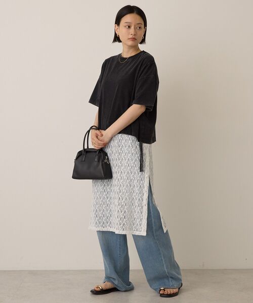 AMERICAN HOLIC(アメリカンホリック)の「ドロストピグメントショートTシャツ(Tシャツ/カットソー・レディース・ブルー/チャコールグレー・M/L)」の7枚目の写真