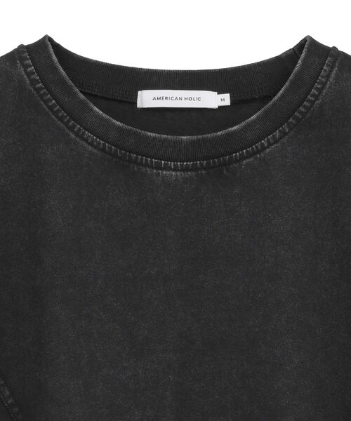 AMERICAN HOLIC(アメリカンホリック)の「ドロストピグメントショートTシャツ(Tシャツ/カットソー・レディース・ブルー/チャコールグレー・M/L)」の20枚目の写真