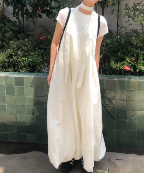 Aelina（エリナ）の「ノースリーブワンピース（ワンピース・レディース・ホワイト/ブラック・F）」の13枚目の写真