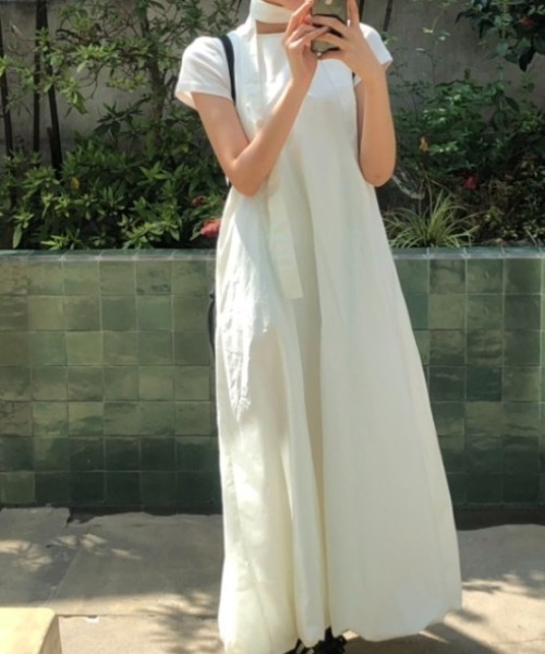 Aelina（エリナ）の「ノースリーブワンピース（ワンピース・レディース・ホワイト/ブラック・F）」の18枚目の写真