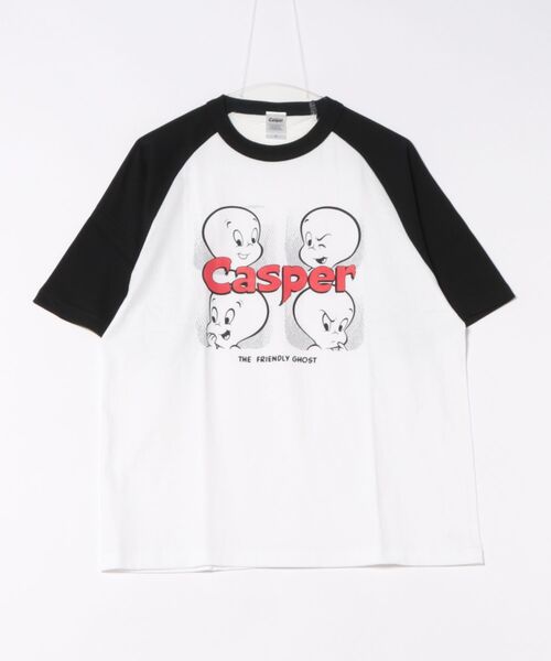 Rendez-Vous(ランデヴー)の「【 CASPER 】 キャスパー アメリカンレトロTシャツ 25S6(Tシャツ/カットソー・レディース・ブラック/ホワイト×ブラック・MEDIUM/LARGE)」の2枚目の写真
