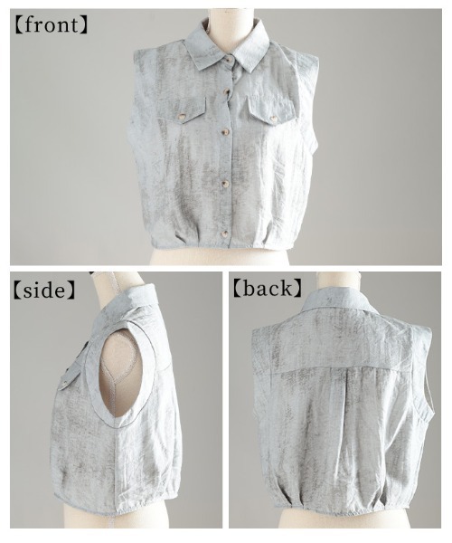 Sawa a la mode(サワアラモード)の「ノースリーブシャツ&ワイドパンツセットアップ(セットアップ・レディース・グレー/ライトブルー・FREE)」の22枚目の写真