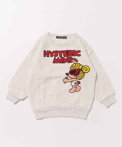 HYSTERIC MINI（ヒステリックミニ）の「DRAWING MINI 裏毛トレーナー（スウェット・キッズ・ブラック/レッド/ライトグレー/パープル・90）」の3枚目の写真