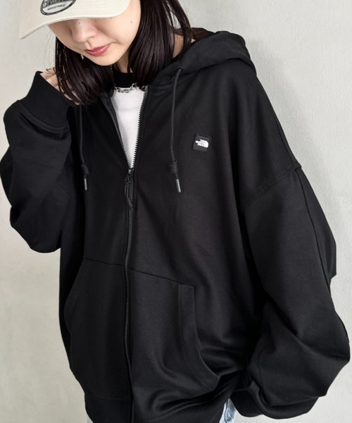 THE NORTH FACE（ザノースフェイス）の「国内未発売  THE NORTH FACE(ザ・ノースフェイス)/ESSENTIAL HOOD ZIP UP/ワンポイント ロゴ ジップパーカー フーディ タックデザイン（パーカー・レディース・ブラウン/グレー/ブラック・L/XXL/M/XL）」の7枚目の写真