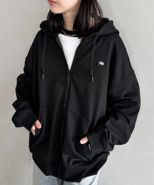 THE NORTH FACE（ザノースフェイス）の「国内未発売  THE NORTH FACE(ザ・ノースフェイス)/ESSENTIAL HOOD ZIP UP/ワンポイント ロゴ ジップパーカー フーディ タックデザイン（パーカー・レディース・ブラウン/グレー/ブラック・L/XXL/M/XL）」の10枚目の写真