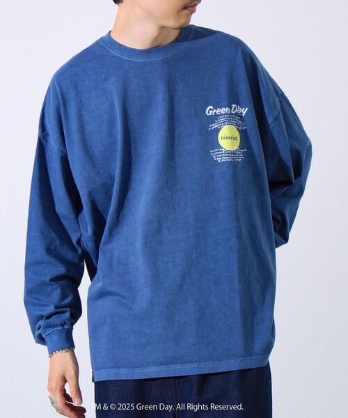 GOOD ROCK SPEED(グッドロックスピード)の「【GOOD ROCK SPEED】GRENN DAY/グリーンデイ ピグメントロンT(Tシャツ/カットソー・メンズ・ネイビー・FREE)」の2枚目の写真