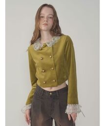 新品⭐︎伊太利屋☆花柄レース ノーカラージャケット 楽天市場】ノーカラージャケット レース 花柄 ネイビー ベージュ