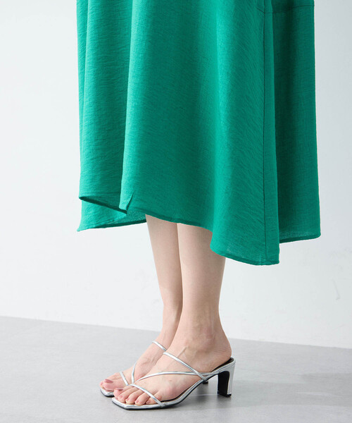 A/C DESIGN BY ALPHA CUBIC（エーシーデザインバイアルファキュービック）の「スキッパーワンピース【接触冷感】（ワンピース・レディース・ブラック/グリーン・9号/11号/13号）」の19枚目の写真