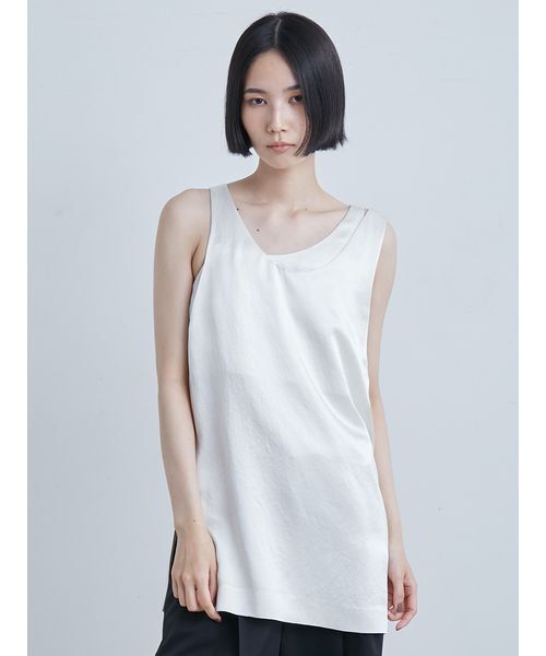 MIESROHE（ミースロエ）の「サテンレイヤードノースリTOPS（タンク 