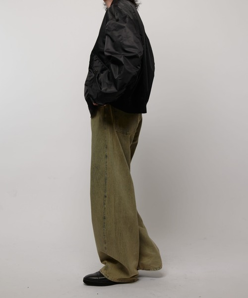 Lui's(ルイス)の「【Neucon/ニューコン】シャーリングアームボリュームナイロンMA-1(MA-1・メンズ・グレー/ブラック・1/2)」の10枚目の写真