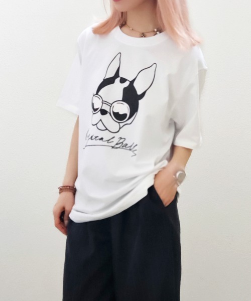 CRYSTAL BALL(クリスタルボール)の「VacancesHIPPIE BIG T-shirt(Tシャツ/カットソー・レディース・Cream/ブラック/ホワイト・FREE)」の1枚目の写真