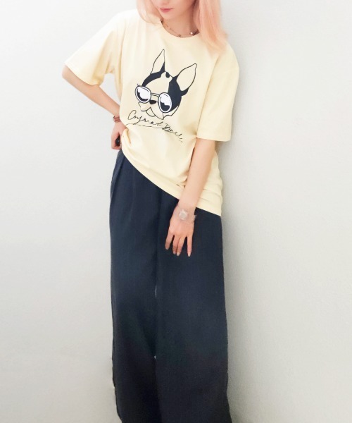 CRYSTAL BALL(クリスタルボール)の「VacancesHIPPIE BIG T-shirt(Tシャツ/カットソー・レディース・Cream/ブラック/ホワイト・FREE)」の8枚目の写真