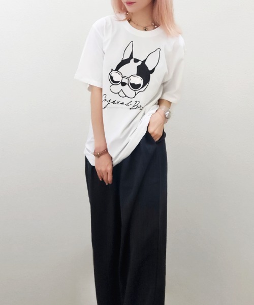 CRYSTAL BALL(クリスタルボール)の「VacancesHIPPIE BIG T-shirt(Tシャツ/カットソー・レディース・Cream/ブラック/ホワイト・FREE)」の16枚目の写真