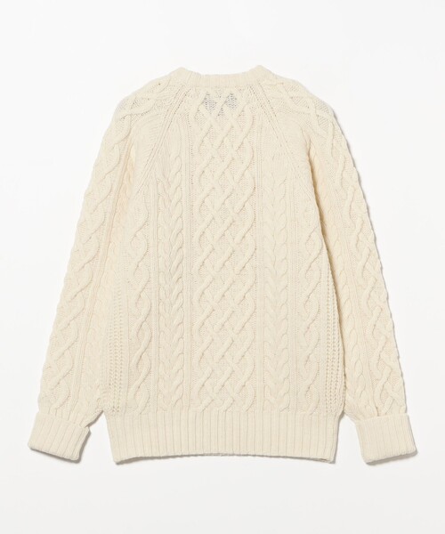 BEAMS PLUS（ビームスプラス）の「5G アラン クルーネック ニット（ニット/セーター・メンズ・ホワイト/ネイビー・S/M/L/XL）」の11枚目の写真