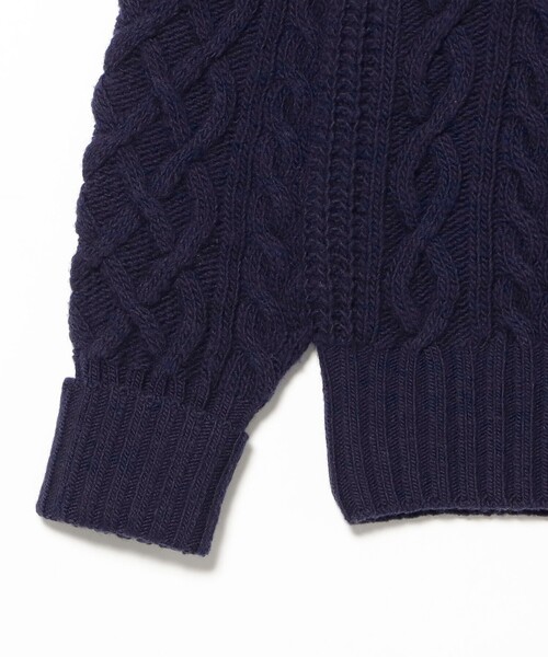 BEAMS PLUS（ビームスプラス）の「5G アラン クルーネック ニット（ニット/セーター・メンズ・ホワイト/ネイビー・S/M/L/XL）」の15枚目の写真