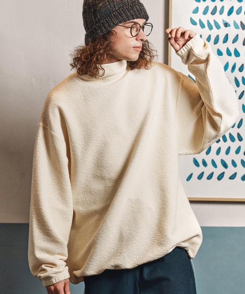 CAMBIO（カンビオ）の「mlt5337-Loose Neck Pullover プルオーバー(A55325cmb)（Tシャツ/カットソー・メンズ・チャコールグレー/ナチュラル/ミックスグレー/ブラック・L/M/S）」の5枚目の写真