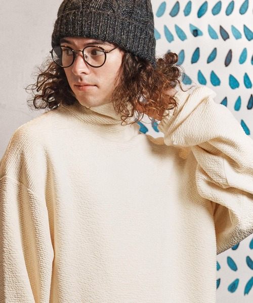 CAMBIO（カンビオ）の「mlt5337-Loose Neck Pullover プルオーバー(A55325cmb)（Tシャツ/カットソー・メンズ・チャコールグレー/ナチュラル/ミックスグレー/ブラック・L/M/S）」の6枚目の写真