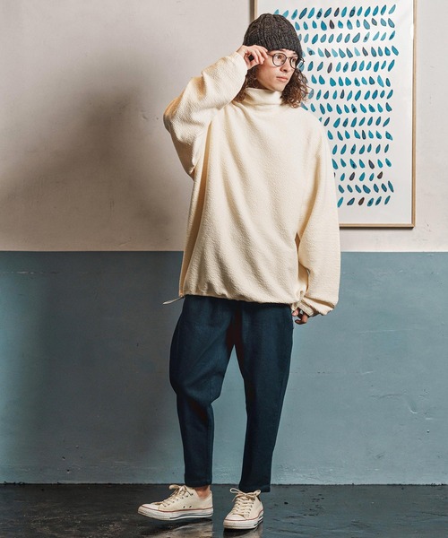 CAMBIO（カンビオ）の「mlt5337-Loose Neck Pullover プルオーバー(A55325cmb)（Tシャツ/カットソー・メンズ・チャコールグレー/ナチュラル/ミックスグレー/ブラック・L/M/S）」の8枚目の写真