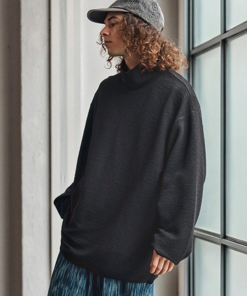 CAMBIO（カンビオ）の「mlt5337-Loose Neck Pullover プルオーバー(A55325cmb)（Tシャツ/カットソー・メンズ・チャコールグレー/ナチュラル/ミックスグレー/ブラック・L/M/S）」の11枚目の写真