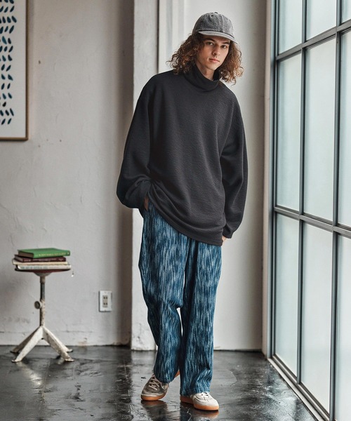 CAMBIO（カンビオ）の「mlt5337-Loose Neck Pullover プルオーバー(A55325cmb)（Tシャツ/カットソー・メンズ・チャコールグレー/ナチュラル/ミックスグレー/ブラック・L/M/S）」の14枚目の写真