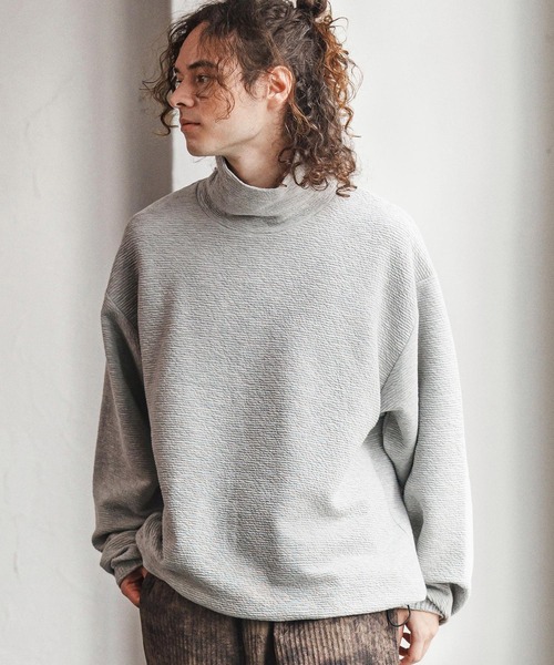 CAMBIO（カンビオ）の「mlt5337-Loose Neck Pullover プルオーバー(A55325cmb)（Tシャツ/カットソー・メンズ・チャコールグレー/ナチュラル/ミックスグレー/ブラック・L/M/S）」の15枚目の写真