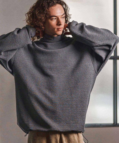 CAMBIO（カンビオ）の「mlt5337-Loose Neck Pullover プルオーバー(A55325cmb)（Tシャツ/カットソー・メンズ・チャコールグレー/ナチュラル/ミックスグレー/ブラック・L/M/S）」の19枚目の写真
