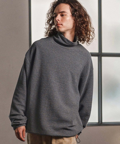 CAMBIO（カンビオ）の「mlt5337-Loose Neck Pullover プルオーバー(A55325cmb)（Tシャツ/カットソー・メンズ・チャコールグレー/ナチュラル/ミックスグレー/ブラック・L/M/S）」の20枚目の写真