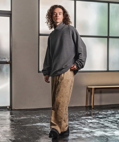 CAMBIO（カンビオ）の「mlt5337-Loose Neck Pullover プルオーバー(A55325cmb)（Tシャツ/カットソー・メンズ・チャコールグレー/ナチュラル/ミックスグレー/ブラック・L/M/S）」の21枚目の写真