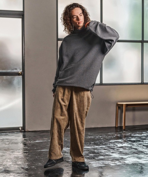 CAMBIO（カンビオ）の「mlt5337-Loose Neck Pullover プルオーバー(A55325cmb)（Tシャツ/カットソー・メンズ・チャコールグレー/ナチュラル/ミックスグレー/ブラック・L/M/S）」の22枚目の写真