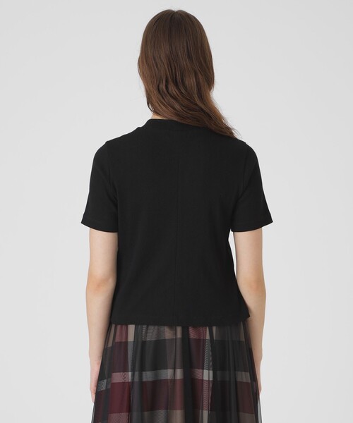 BLUE LABEL CRESTBRIDGE(ブルーレーベルクレストブリッジ)の「テレコカットソー(Tシャツ/カットソー・レディース・ブラック/ホワイト・38)」の5枚目の写真