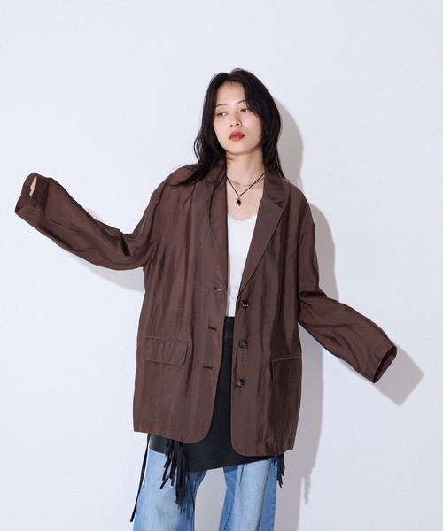 JEANASIS（ジーナシス）の「バックギャザーテーラードジャケット/580959（テーラードジャケット・レディース・アイボリー/ブラック/ブラウン・FREE）」の5枚目の写真