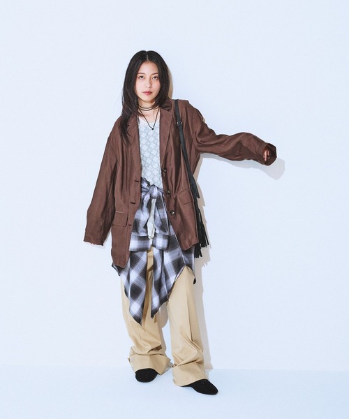 JEANASIS（ジーナシス）の「バックギャザーテーラードジャケット/580959（テーラードジャケット・レディース・アイボリー/ブラック/ブラウン・FREE）」の12枚目の写真