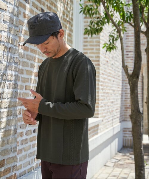 ikka(イッカ)の「フクレジャカード切り替えロンT(Tシャツ/カットソー・メンズ・ブラック/ホワイト/ライム/ネイビー/ベージュ・M/L/XL/S)」の7枚目の写真
