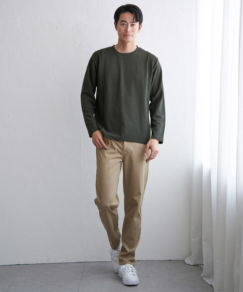 ikka(イッカ)の「フクレジャカード切り替えロンT(Tシャツ/カットソー・メンズ・ブラック/ホワイト/ライム/ネイビー/ベージュ・M/L/XL/S)」の19枚目の写真